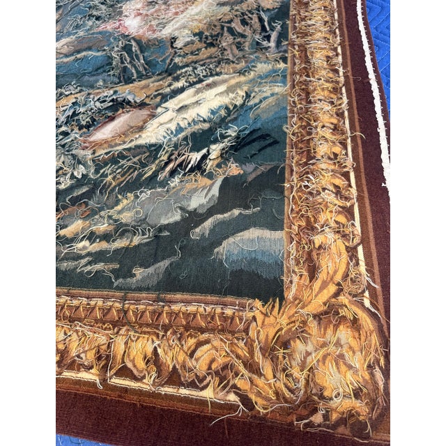 1900 - 1909 Large Early 1900s Belgium Tapestry With Mythological Scene For Sale - Image 5 of 9