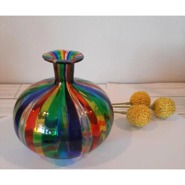 Mid Century Oggetti Italian Art Glass Venini Murano Rainbow Adventurene For Sale In Fayetteville, AR - Image 6 of 10