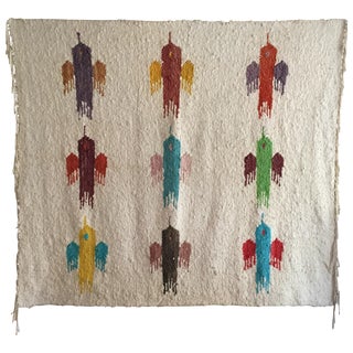 Vintage Mid-Century Bird Textile For Sale