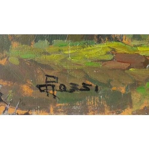 Modern Unknown, In the Hills Above Camogli, 1970s, Oil on Panel For Sale - Image 3 of 5