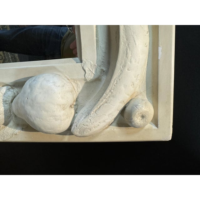 1970s Stucco Mirror with Fruit Decoration, 1970s For Sale - Image 5 of 6