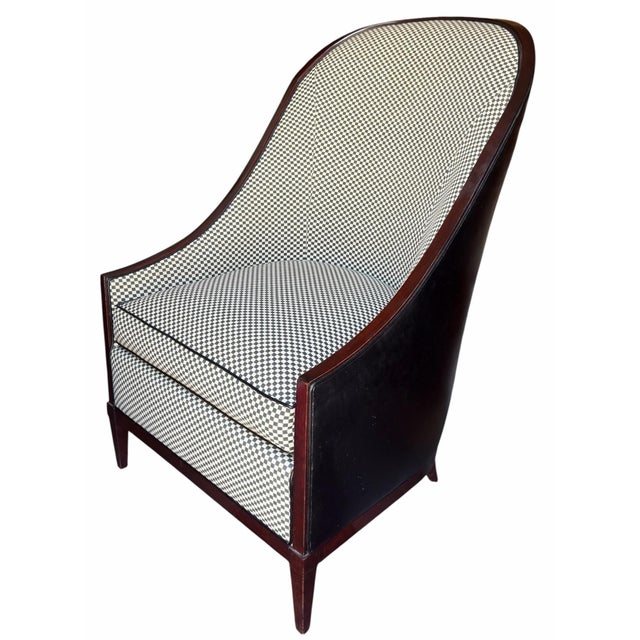 1990s Pair of Artdeco John Widdicomb Spoon Back Slipper Club Chair For Sale - Image 5 of 7