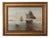 Three Sailing Ships Near Kronborg Castle in Gilt Frame, 1890s-1910s, Painting on Canvas, Framed For Sale