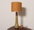 Mustard Vintage Gordon and Jane Martz Ochre Stoneware and Walnut Table Lamp With Finial For Sale - Image 8 of 14