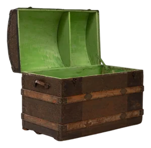 19th Century French Wooden Trunk