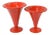 Italian Mid-Century Modern Italica Ars Atomic Red Large Vases - a Pair For Sale