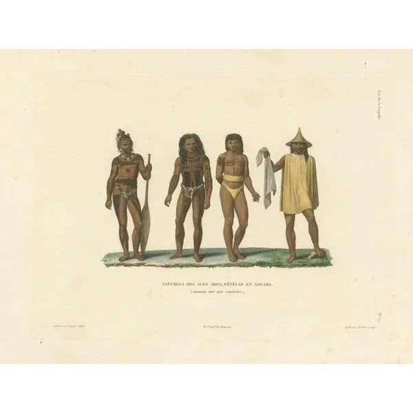 Men from the Caroline Islands, Paper For Sale - Image 3 of 6