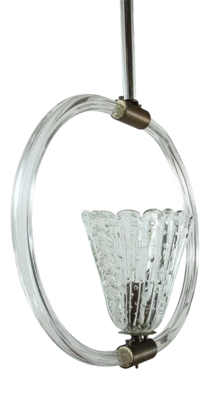 Murano Glass With Brass Detailing Pendant Fixture