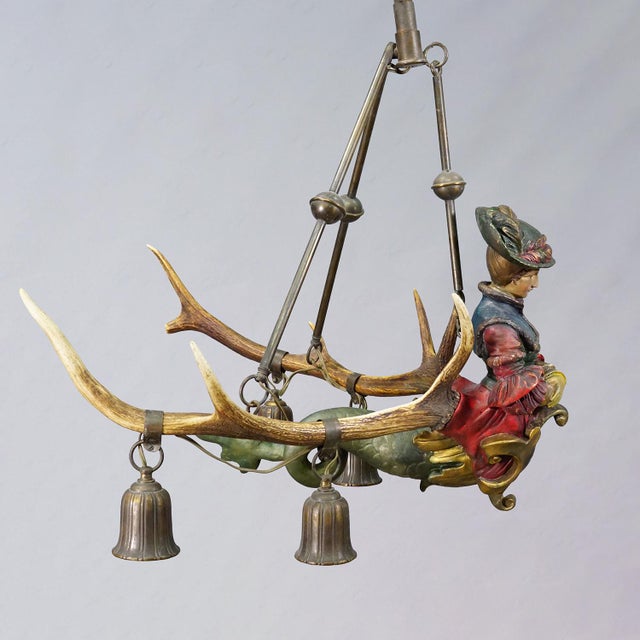 Antique Lusterweibchen of a Patrician Lady, Germany 1900 For Sale - Image 4 of 13
