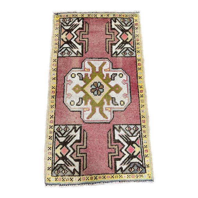 Turkish Yastik Rug 1'10" x 3'3" For Sale