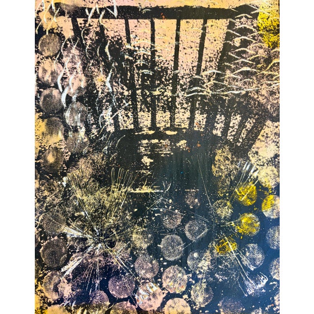 This is a one-of-a-kind print (monoprint) combining various medium. I have transferred my own photo of a country Windsor...