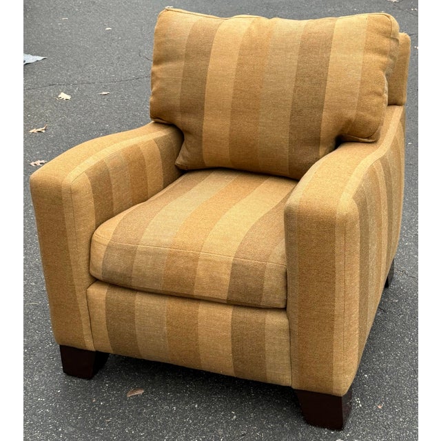 Tan A Rudin Custom Made Upholstered 628 Club Chair For Sale - Image 8 of 10