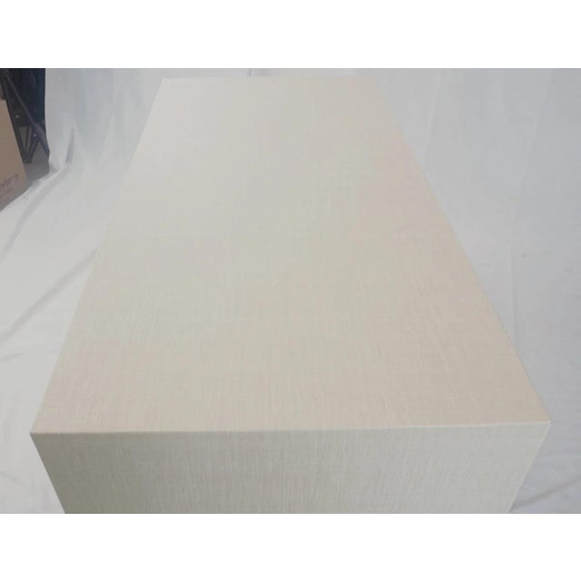 2010s Custom Contemporary Linen Wrapped Nightstands, A Pair For Sale - Image 5 of 8