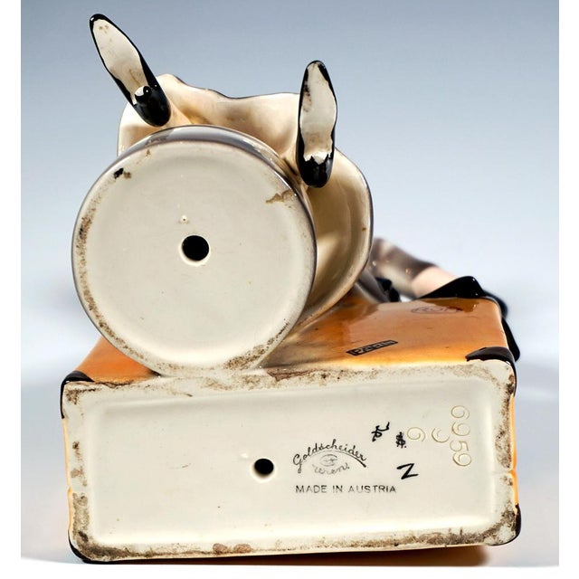 Ceramic Goldscheider Vienna Lady Sitting on Suitcase by Stephan Dakon, 1930s For Sale - Image 7 of 8