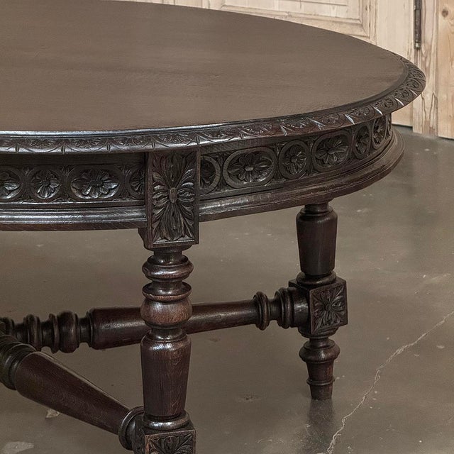19th Century French Louis XVI Oval Coffee Table For Sale - Image 10 of 12