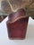 Burgundy Vintage Italian Leather Mid Century Designer Signed Box For Sale - Image 8 of 10