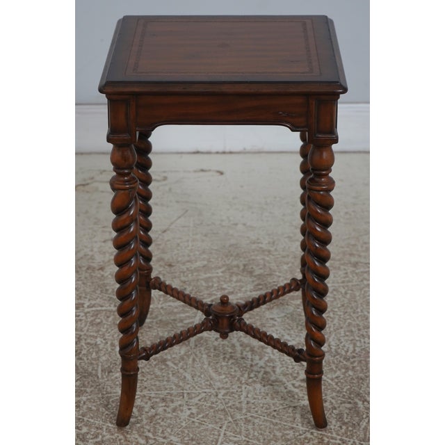Age: Approx. 30 Years Old Details: Light Factory Distressing Barley Twist Legs Regency Style Fine Carved Details High...