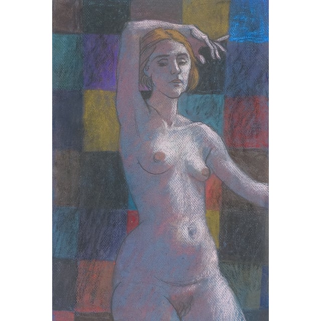 Nude on Checkered Field - Samuel Clayberger, C. 1980s For Sale