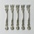 English 1940s Vintage Hollywood Regency English Chippendale Silverplate Seafood Forks - Set of 5 For Sale - Image 3 of 10