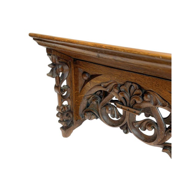 19th Century Gothic Revival Carved Wood Book Stand For Sale - Image 6 of 13
