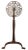 Early 20th Century Pr. Brass Filigree Medallion Wrought Iron Base Andirons Att. To Virginia Metal Crafters For Sale - Image 5 of 9