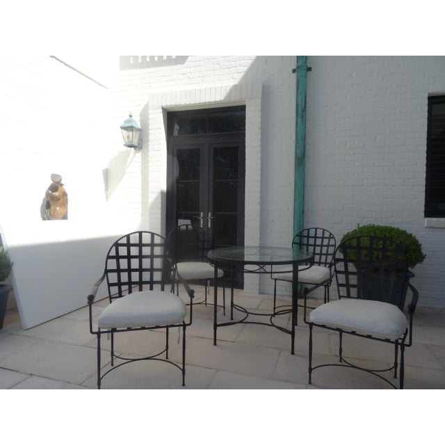 Ebony Vintage Mario Papperzini for Salterini Iron Garden Dining Suite, Attributed For Sale - Image 8 of 11