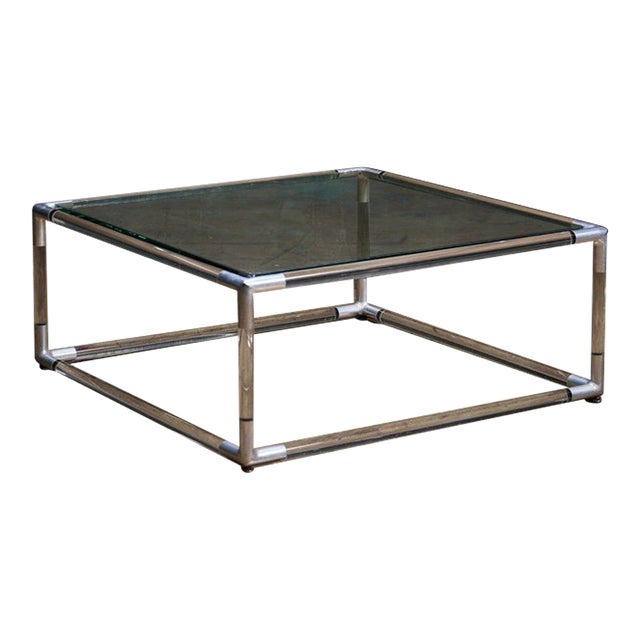 Lucite-Framed Coffee Table, 1970s For Sale