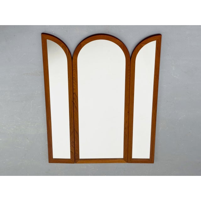 Vintage Foldable Teak Mirror from Fakse Furniture, 1960s For Sale - Image 13 of 13