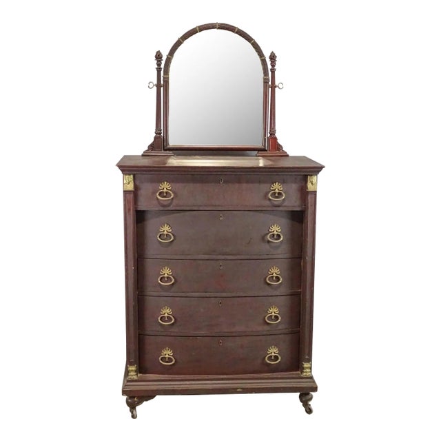 Early 20th Century Egyptian Revival Chest of Drawers For Sale