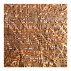 1978 Jack Lenor Larsen Velvet Black & Gold Grid Graphic Fabric