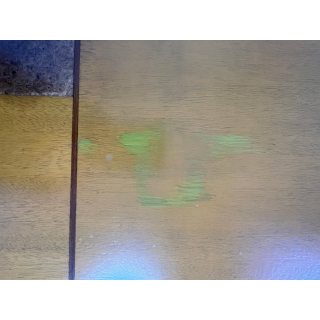 Authentic Gilbert Rohde for Herman Miller Dining Table With Burlwood Checkerboard Top & Two Leaves For Sale - Image 15 of 18