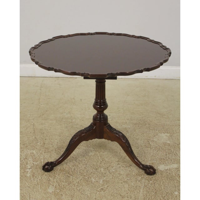 Baker HISTORIC CHARLESTON ティルトトップテーブル 猫脚 Baker Historic Charleston Chippendale Mahogany Tilt Top