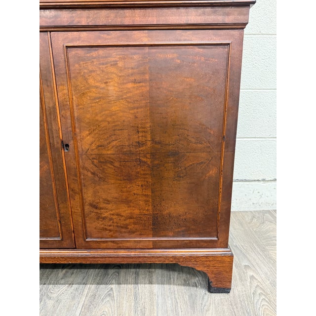 Brown Vintage Georgian Style Mahogany Bookcase Cabinet China Cabinet For Sale - Image 8 of 15
