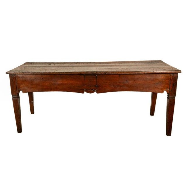 Large Antique Georgian Elm Serving Scullery Kitchen Preparation Table 1820 For Sale - Image 9 of 12