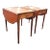 Brandt Certified Genuine Mahogany Pembroke Drop-Leaf Tables, a Pair, Circa 1940s For Sale