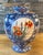 Asian Floral Blue Porcelain Vase For Sale - Image 4 of 13
