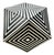 Art Deco Style Sculptural Resin Black & White Pedestal , Side End Table or Stool For Sale
