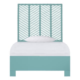 Liam Platform Bed Twin - Turquoise For Sale