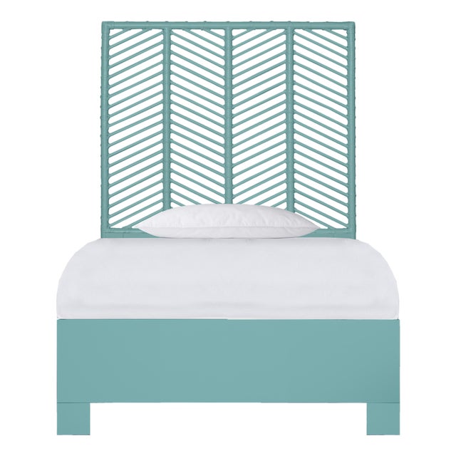 Liam Platform Bed Twin - Turquoise For Sale
