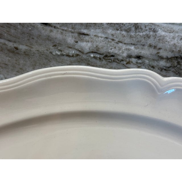 1910s Antique French Sarreguemines Creamware Platter For Sale - Image 5 of 9