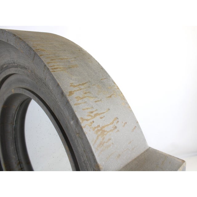 Dove Gray Dormer Mirror Zinc For Sale - Image 8 of 14