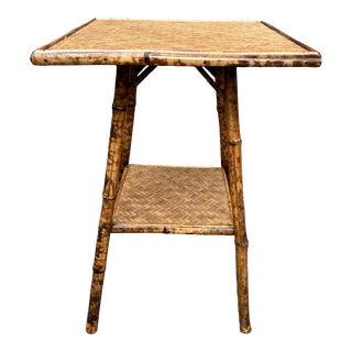 19th Century English Bamboo Side Table For Sale