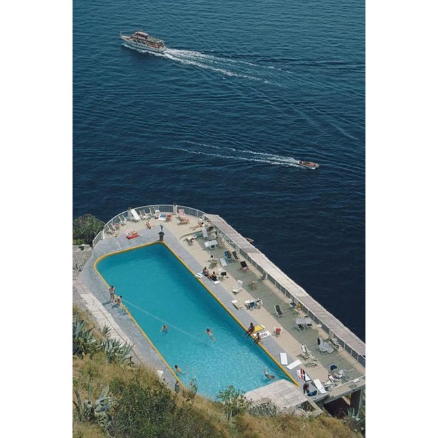Slim Aarons, Belvedere Pool, Estate Stamped Photographic Print, 1984 / 2020s For Sale