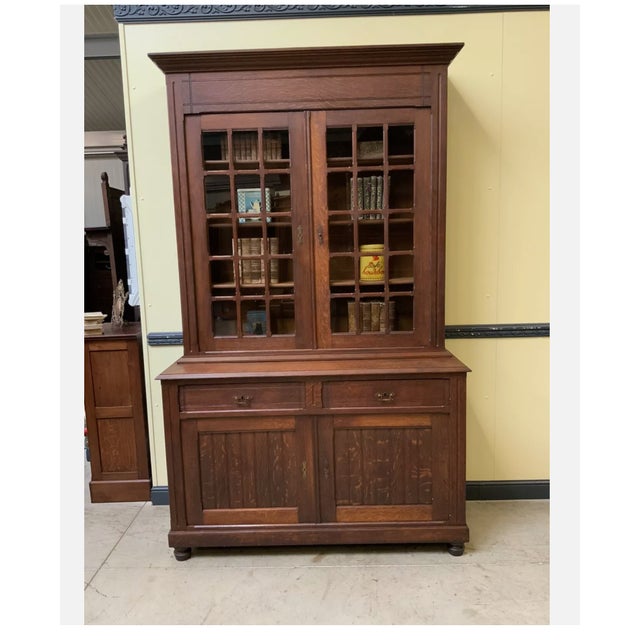 Antique Art Nouveau Bookcase, 1900 For Sale - Image 6 of 7
