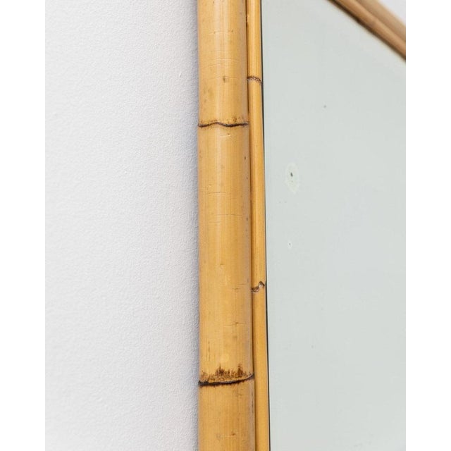 Wall Mirror in Bamboo, Italy, 1940s For Sale - Image 4 of 11