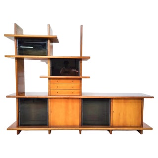 Mid-Century Modern Wall Unit attributed to Saporiti, Italy, 1970s For Sale