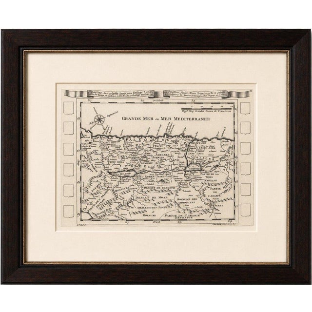 Decorative and historically fascinating early map of the Holy Land, titled “Palæstina, das gelobte Land, oder heiliges...