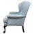Blue Antique Early 20th Century English Oak Wingback Armchair For Sale - Image 8 of 13