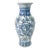1980s Vintage Chinoiserie Boho Chic Hollywood Regency Light Blue & White Vase For Sale