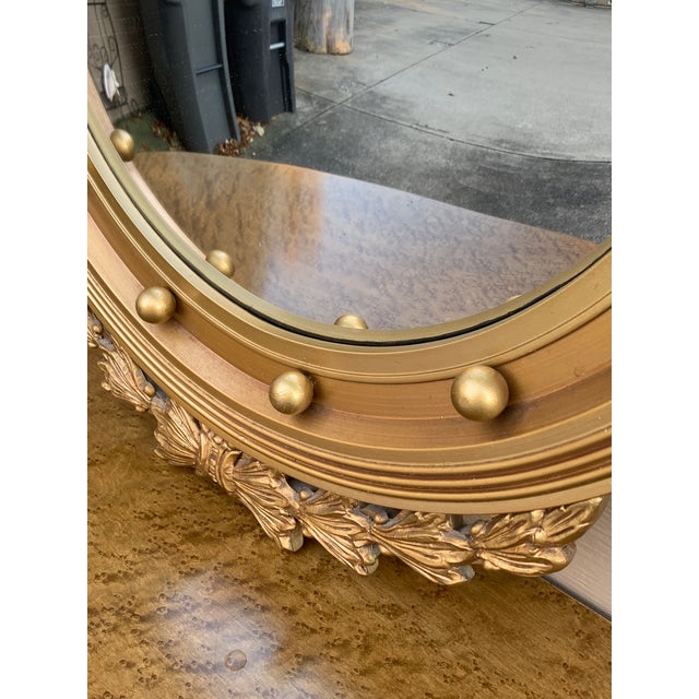Wood American Federal Giltwood Eagle Bullseye Convex Mirror For Sale - Image 7 of 12